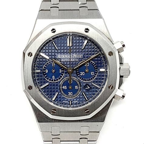 audemars piguet royal oak chronograph blue dial stainless steel bracelet